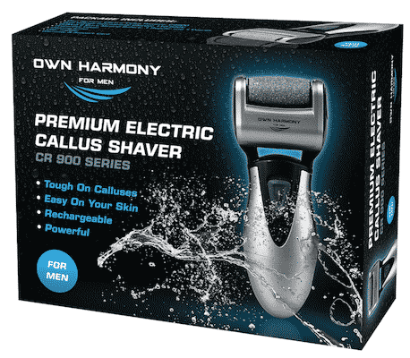 Electric Foot Callus Remover CR900 Series for Men by Own Harmony with 3 rollers – Perfect for Hard Cracked Skin